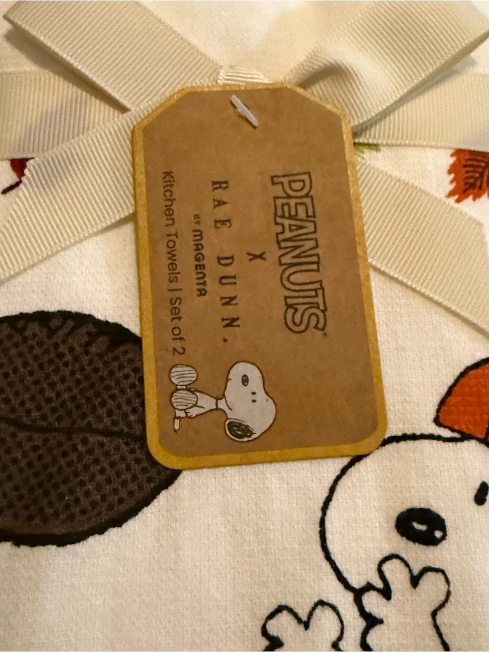 Rae Dunn x Peanuts Kitchen Towels- Set of 2- IT’S FOOTBALL TIME- NWT